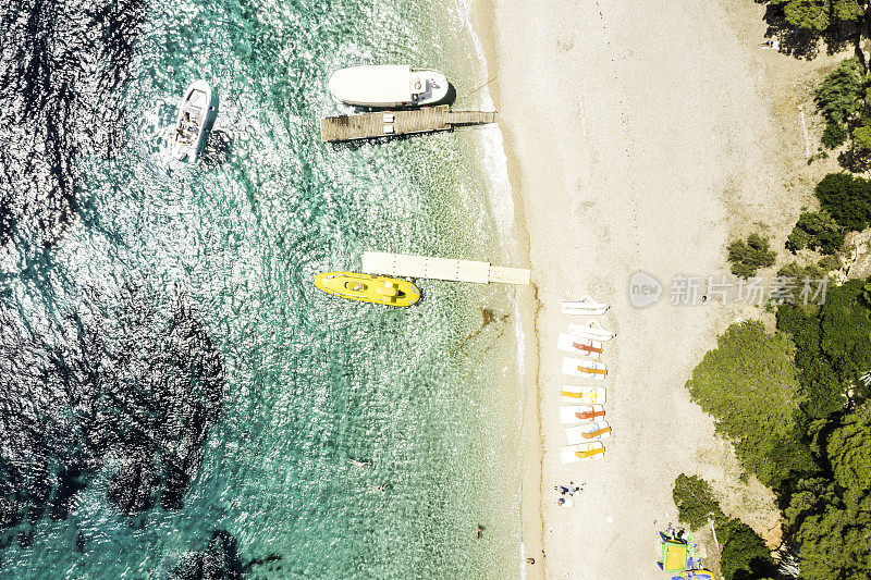 Zlatni Rat Beach鸟瞰图，波尔，克罗地亚